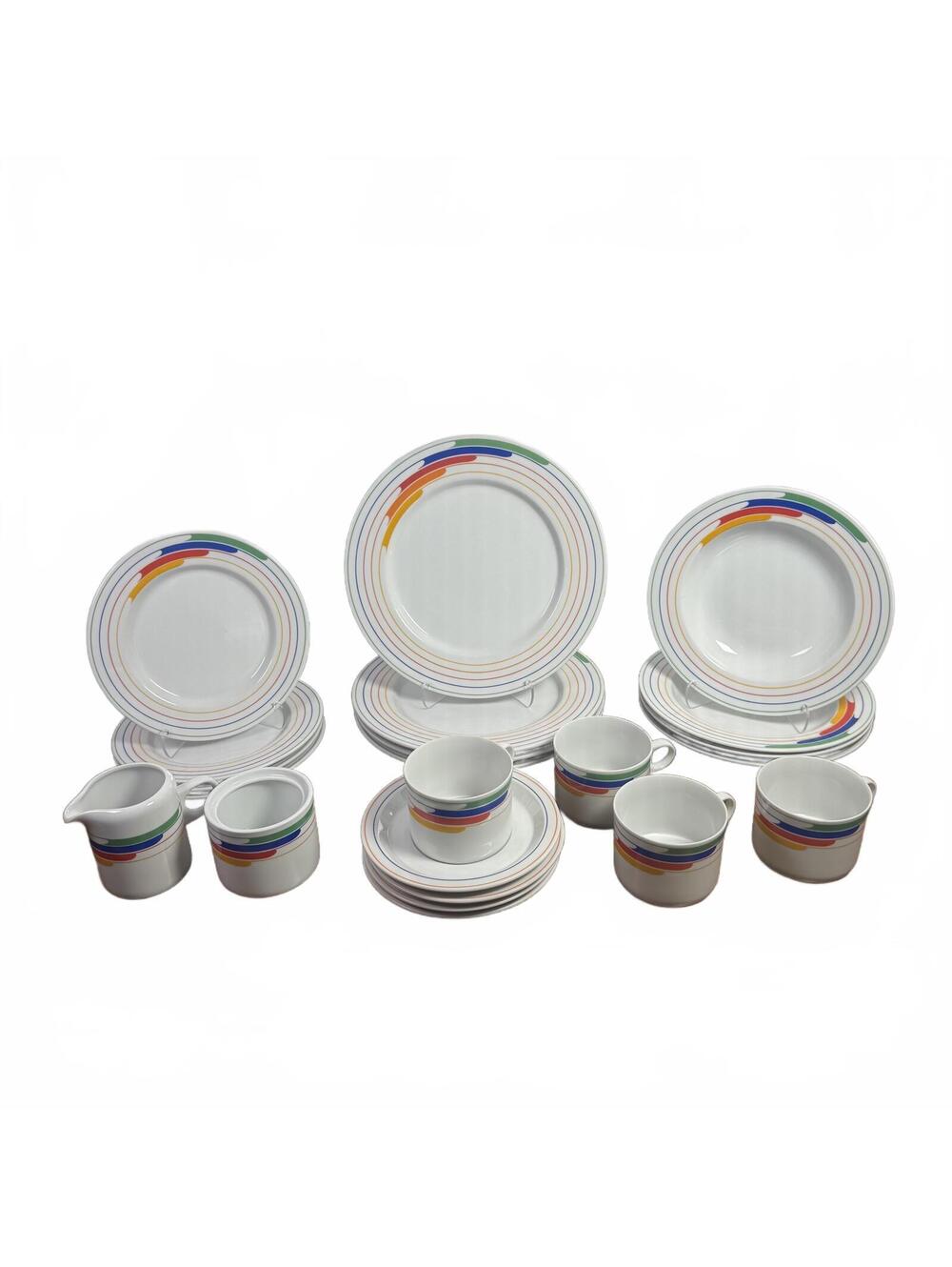Studio Nova Primary Gallery Hi-Fi L9186 22-Pc Dinnerware Set Lot Porcelain